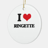 I Love Ringette Keramisch Ornament (Links)