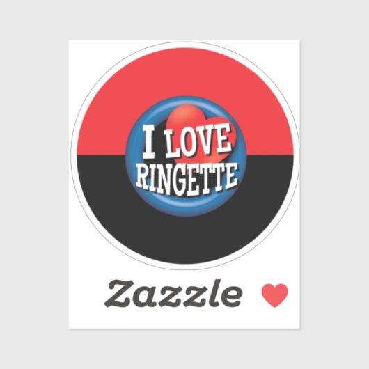'I Love Ringette' Sticker (Vel)