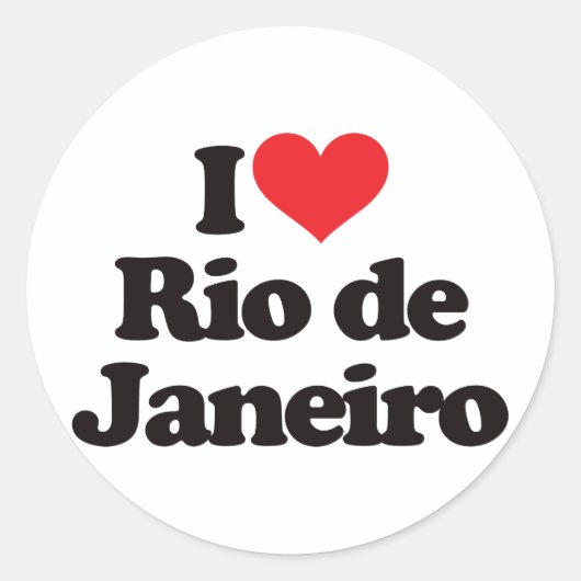 I Love Rio de Janeiro Ronde Sticker (Voorkant)