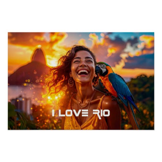 I LOVE RIO - RIO DE JANEIRO PERFECT POSTER (Voorkant)