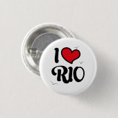 i love rio ronde button 3,2 cm (Voorkant /achterkant)