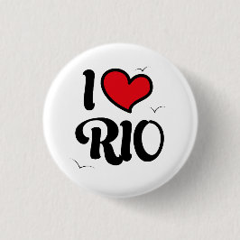 i love rio ronde button 3,2 cm