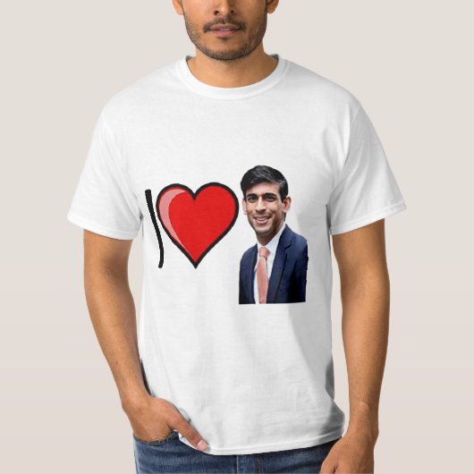I Love Rishi Sunak T-shirt (Voorkant)