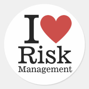 I ❤️ Love Risk Management (voor werknemers) CUSTOM Ronde Sticker