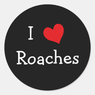 I Love Roaches Ronde Sticker