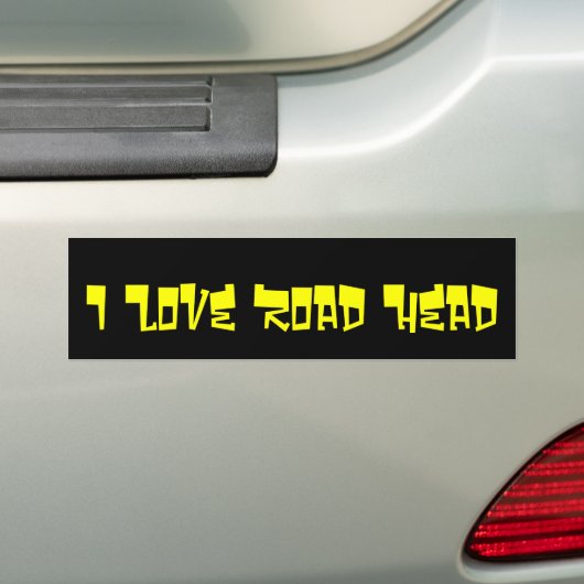 I Love Road Head Bumpersticker (Op auto)