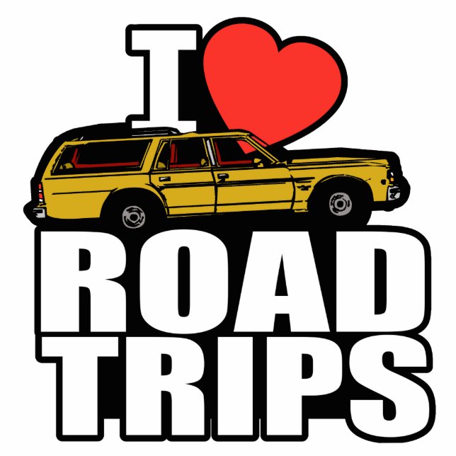 I Love Road Trips Fotobeeldje Magneet (Voorkant)