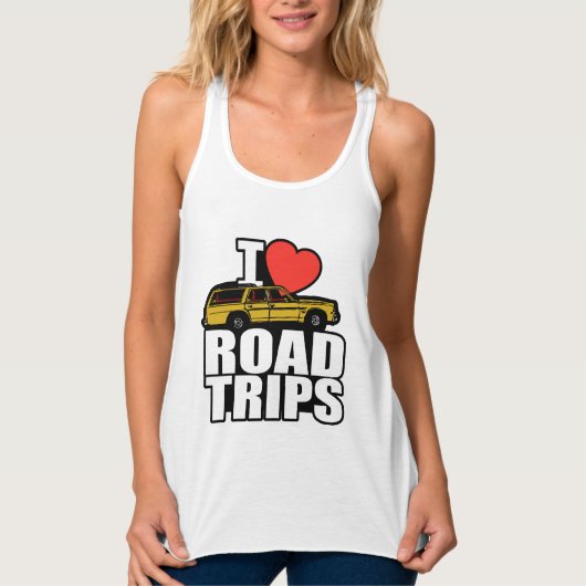 I Love Road Trips Tanktop (Voorkant)