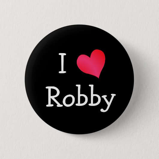 I Love Robby Ronde Button 5,7 Cm (Voorkant)