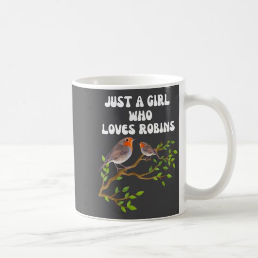 I Love Robins Bird Lover Colourful Present  Koffiemok (Rechts)