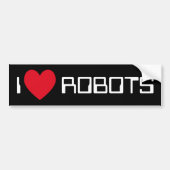 I Love Robots Bumpersticker (Voorkant)