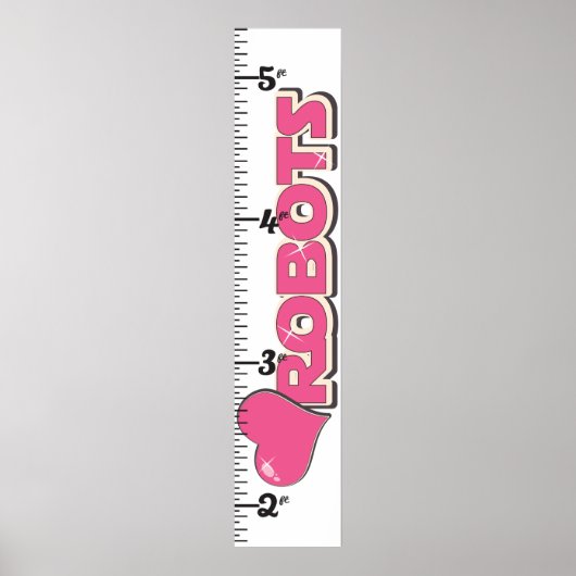 I Love Robots Growth Chart Poster (Voorkant)