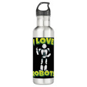 I Love Robots Robotics Waterfles (Voorkant)