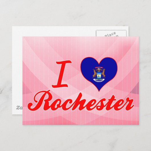 I Love Rochester, Michigan Briefkaart (Voorkant / Achterkant)