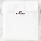 I Love Rochester Ronde Sticker (Tas)