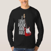 I Love Rock and Roll Guitar T-shirt (Voorkant)