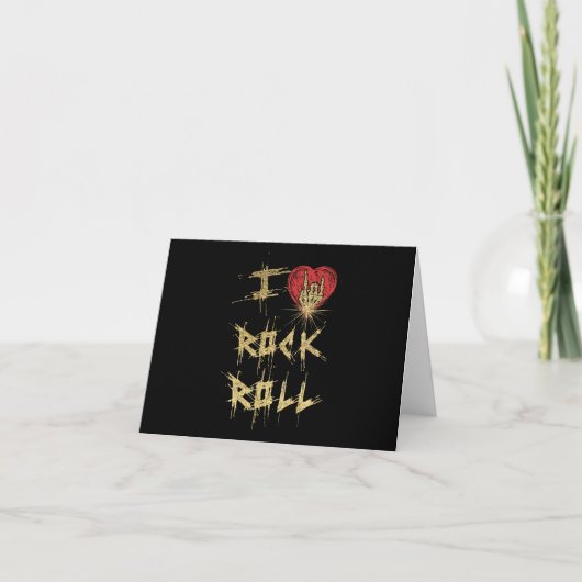I Love Rock and Roll Style Kaart (Voorkant)