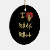 I Love Rock and Roll  Style Keramisch Ornament (Rechts)