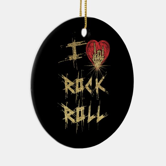 I Love Rock and Roll  Style Keramisch Ornament (Rechts)