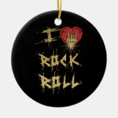 I Love Rock and Roll  Style Keramisch Ornament (Voorkant)