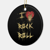 I Love Rock and Roll  Style Keramisch Ornament (Links)