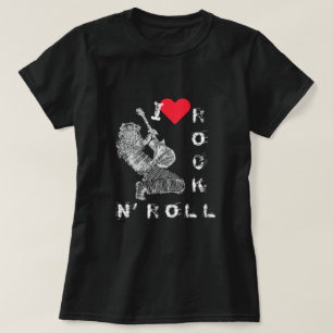 I Love Rock and Roll T-Shirt Rock Gitaarspeler
