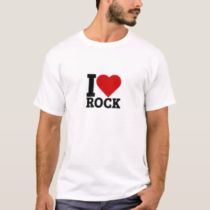 I Love Rock beroemd gemaakt door Rock Lover T-shirt
