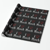 I Love Rock Cadeaupapier (Uitgerold)
