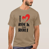 I Love Rock en Roll Music Valentijn T-shirt (Voorkant)