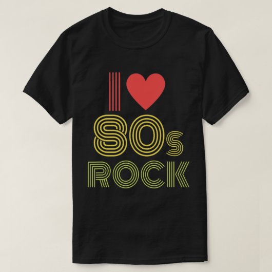I Love Rock n Roll 80s Retro Music Tshirt for Boys (Design voorkant)
