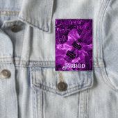 I Love Rock 'N Roll Electric Guitar Personalized Button (Insitu)