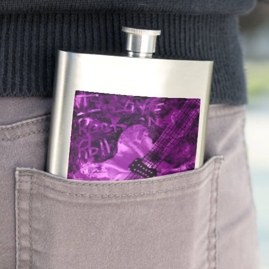 I Love Rock 'N Roll Electric Guitar Personalized Flacon (Voorbeeld)