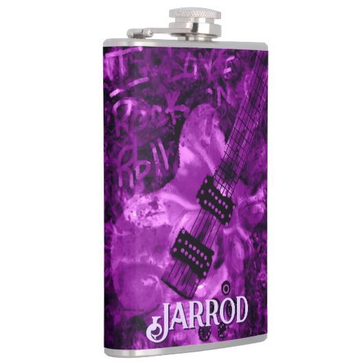 I Love Rock 'N Roll Electric Guitar Personalized Heupfles (Rechts)