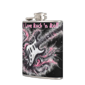 I Love Rock N Roll Electric Guitar Personalized Heupfles (Links)