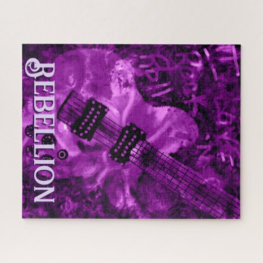 I Love Rock 'N Roll Electric Guitar Personalized Legpuzzel (Horizontaal)