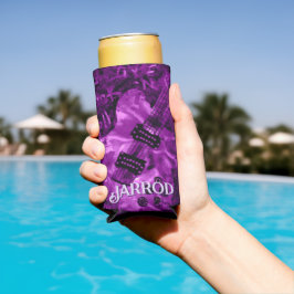 I Love Rock 'N Roll Electric Guitar Personalized Seltzer Blikjeskoeler