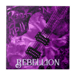 I Love Rock 'N Roll Electric Guitar Personalized Tegeltje