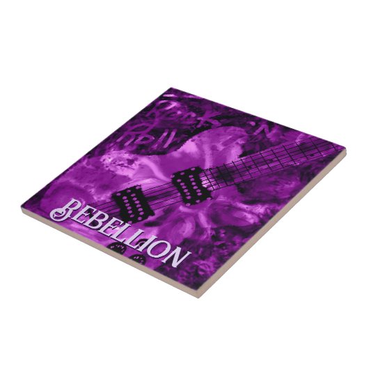 I Love Rock 'N Roll Electric Guitar Personalized Tegeltje (Zijkant)