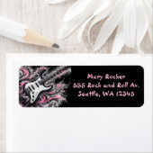 I Love Rock N Roll Elektrische Gitaar Roze Zwart Etiket (Insitu)