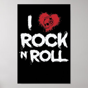 I Love Rock n Roll Musikstil Genre Gitarre Poster