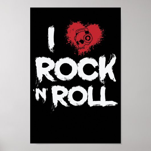 I Love Rock n Roll Musikstil Genre Gitarre Poster (Voorkant)