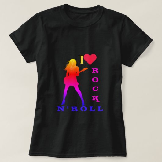 I Love Rock N' Roll - Rock N' Roll Girl T-shirt (Design voorkant)