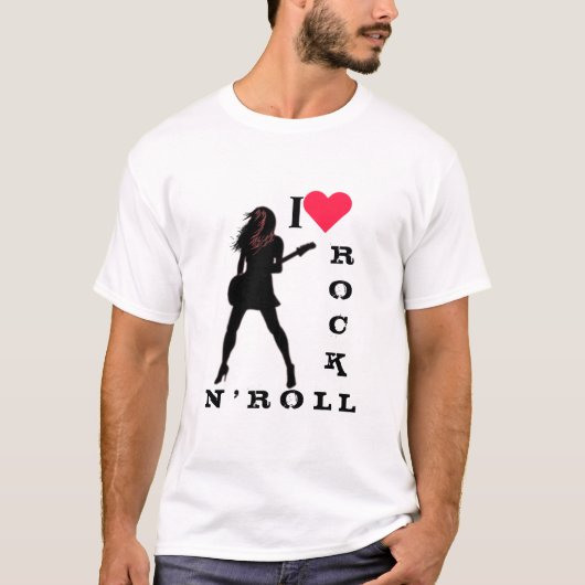 I Love Rock N' Roll - Rock N' Roll Girl T-shirt (Voorkant)