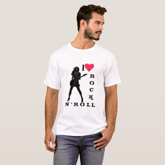 I Love Rock N' Roll - Rock N' Roll Girl T-shirt (Voorkant volledig)