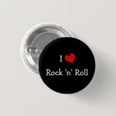 I Love Rock 'n' Roll Ronde Button 3,2 Cm (Voorkant /achterkant)