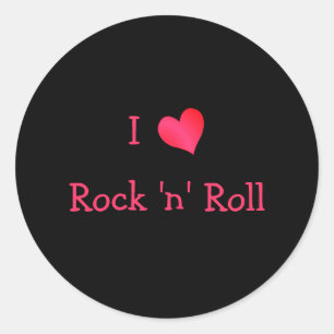 I Love Rock 'n' Roll Ronde Sticker