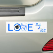 I Love Rock & Roll Bumpersticker (Op auto)