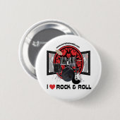 I Love Rock & Roll Button (Voorkant /achterkant)
