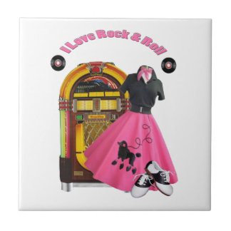 I Love Rock & Roll Tile 50's Tegeltje