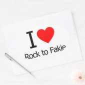I Love Rock to Fakie Ovale Sticker (Envelop)